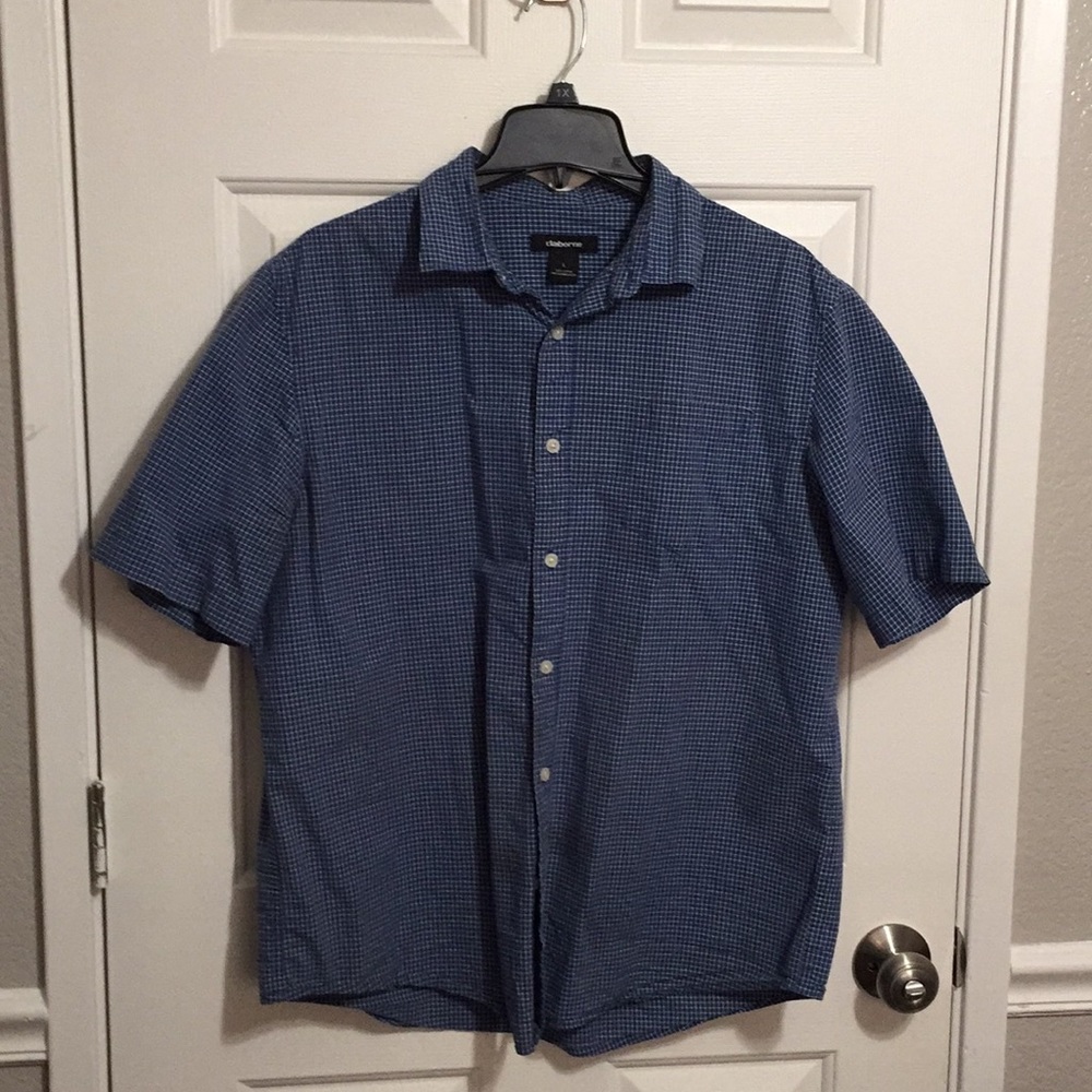 Claiborne Blue Checkered Shirt